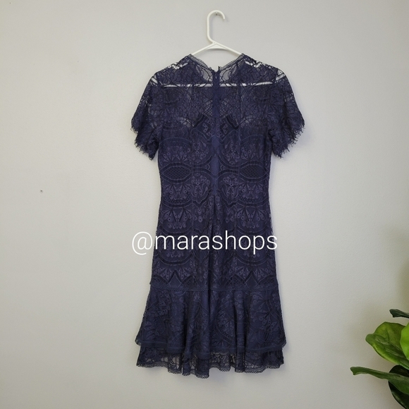 Jonathan Simkhai Navy Flutter Lace Mini Dress - Picture 6 of 6